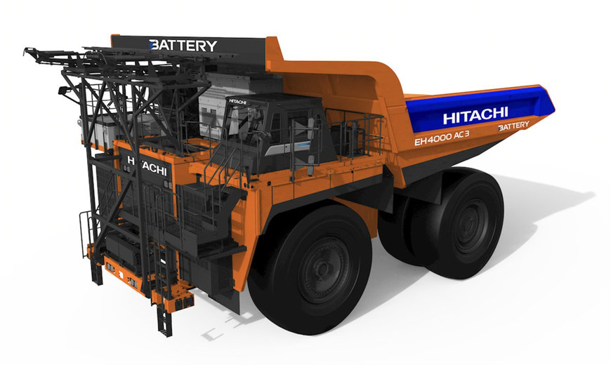 Hitachi Construction Machinery ha completato un prototipo di dumper elettrico utilizzando l'innovativa tecnologia delle batterie ABB 